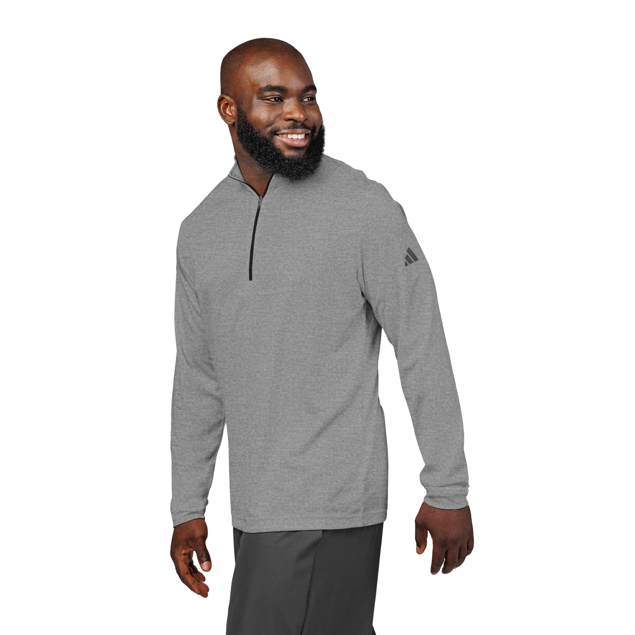 Custom Unisex adidas Quarter-Zip Pullover with Personalized Logo – Sustainable Comfort & UPF 50+ Protection